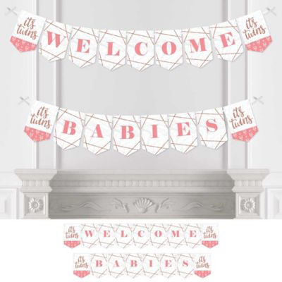 Baby Shower Hanging Bunting Party Banner Boy Girl Decorations Banners Mum To Be 